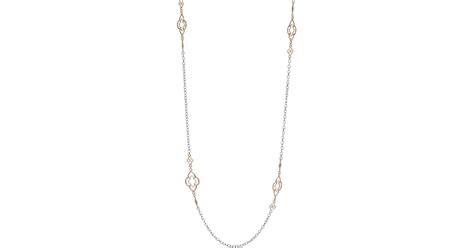 Armenta 14k Rose Gold & Silver Necklace in White | Lyst