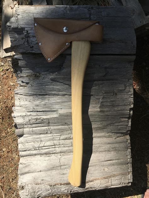 Hudson Bay Axe Leather Sheath Fits 2~ 2.25 lb. Axes. Top Grain USA Mad | Beaver-Tooth Handle Co.