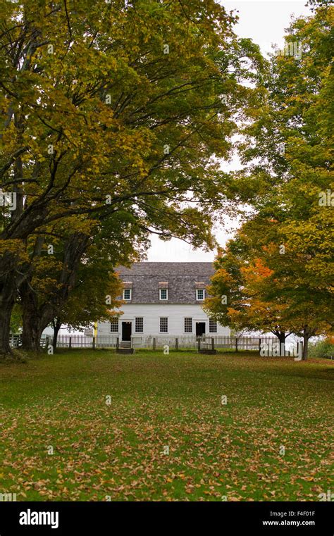 New Hampshire, Canterbury Shaker Village, former Shaker religious community, Meeting House ...