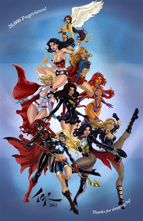 Heroines of the DC by *torsor | Comics, Dc comics art, Dc comics characters