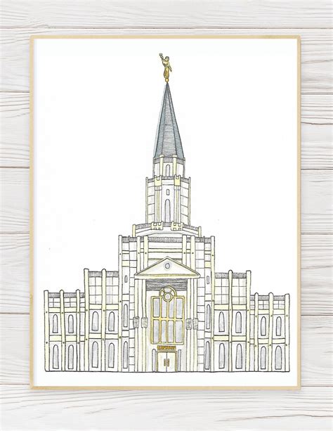 PRINTABLE Houston Texas Temple Watercolor Digital Download LDS Temple Wedding Gift Temple ...