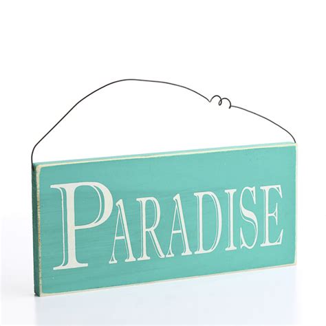 "Paradise" Wood Sign - Coastal Decor - Home Decor