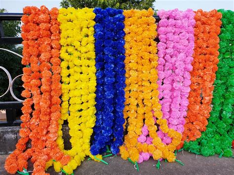 25 Pcs Artificial Garlands Marigold Flower diwali decoration | Etsy