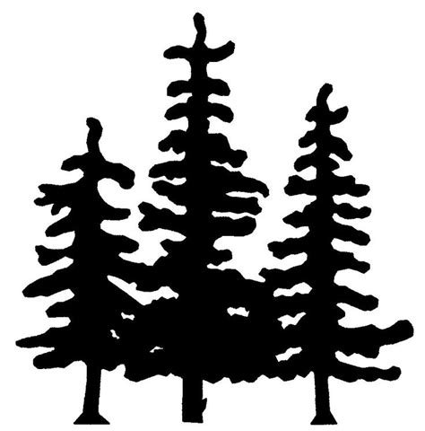 Pine Tree Silhouette Drawings Rc81 pine trees | silhouette designs | Pine tree silhouette, Tree ...