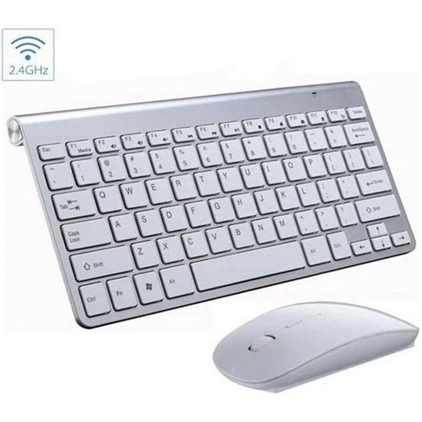 Mini clavier et souris sans fil Bluetooth ultra-mince sans fil ...