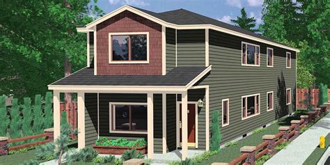 Narrow Lot Duplex Plans With Garage | Dandk Organizer