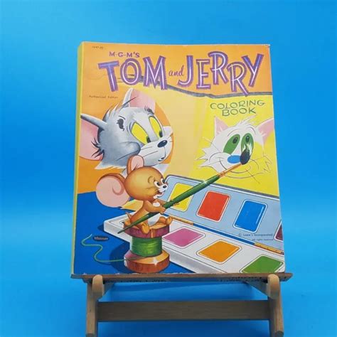 TOM & JERRY MGM 1957 cartoon comic coloring book UNUSED Whitman publications $59.95 - PicClick