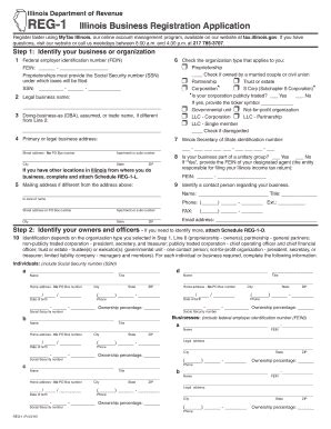 2015 Form IL DoR REG-1 Fill Online, Printable, Fillable, Blank - pdfFiller