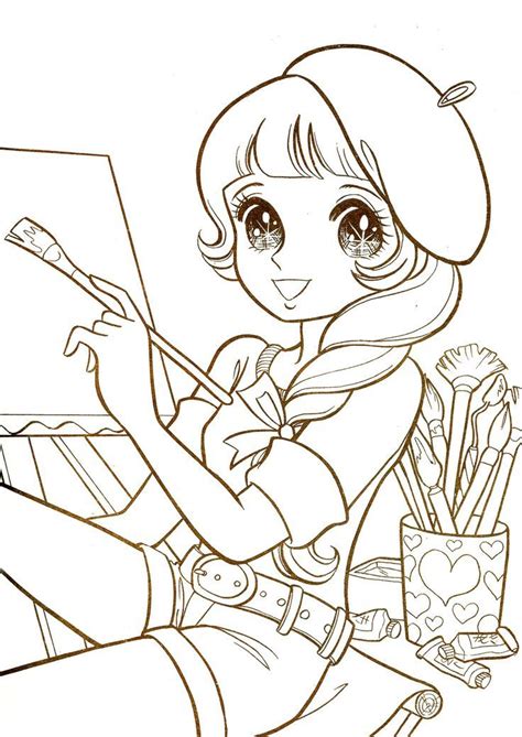 coloriage shojo | Coloriage, Coloriage manga, Image a colorier