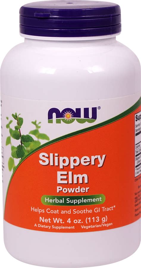 NOW Slippery Elm Powder -- 4 oz - Vitacost