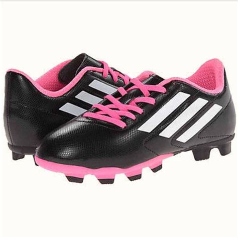 Adidas Shoes | Nwt Adidas Conquisto Adifit Pink Soccer Cleats 1 | Color: Black/Pink | Size: 1g