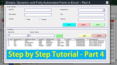 Excel Data Entry Template