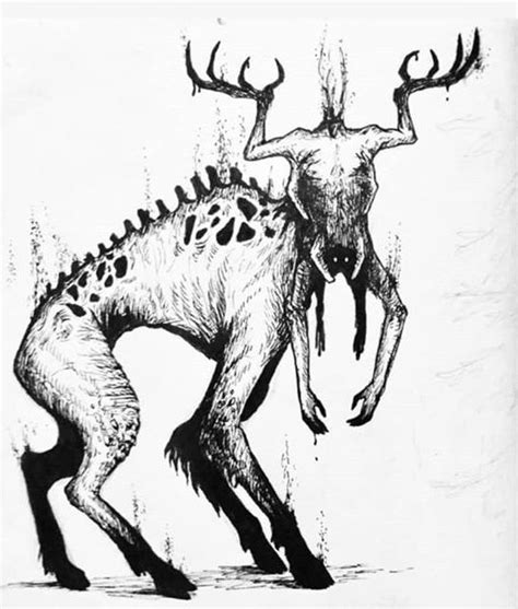 Pin by Cosmic Fox on Art | Creature drawings, Creepy drawings, Mythical creatures art