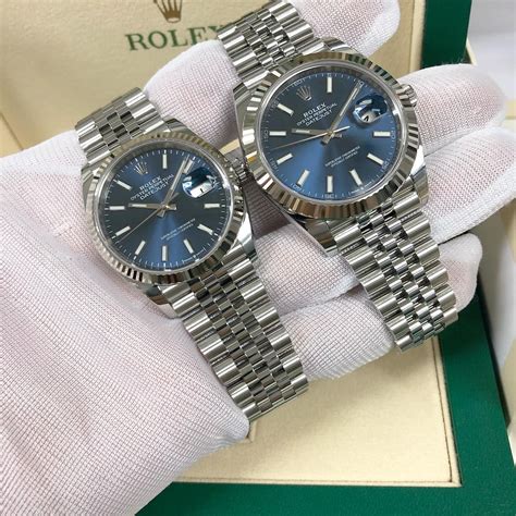 Side by side comparison of the #rolex #datejust 36mm vs 41mm #126234 ...