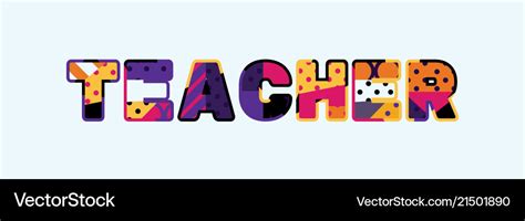 Teacher concept word art Royalty Free Vector Image