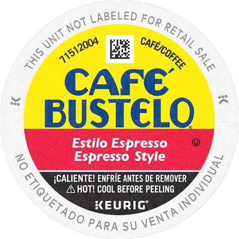 Café Bustelo Coffee Espresso Style Estillo Espresso Coffee 24 K Cups for Keurig Coffee Makers ...