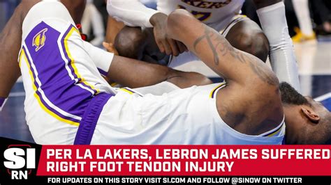 LeBron James Has Right Foot Tendon Injury, Lakers Say - Sports ...