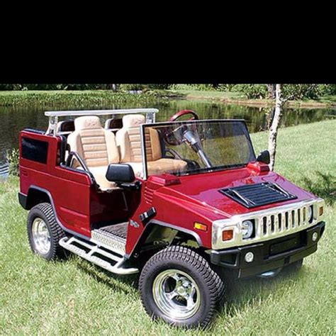 This electricity-guzzling golf cart was created by the appropriately named Mini Hummer Europe ...