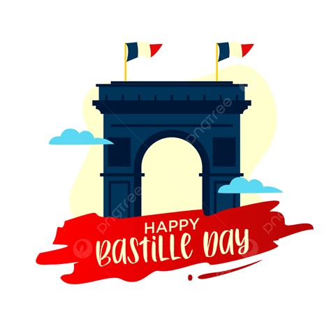 Arc De Triomphe Vector PNG Images, Happy Bastille Day With Arc De Triomphe Premium Vector, Happy ...