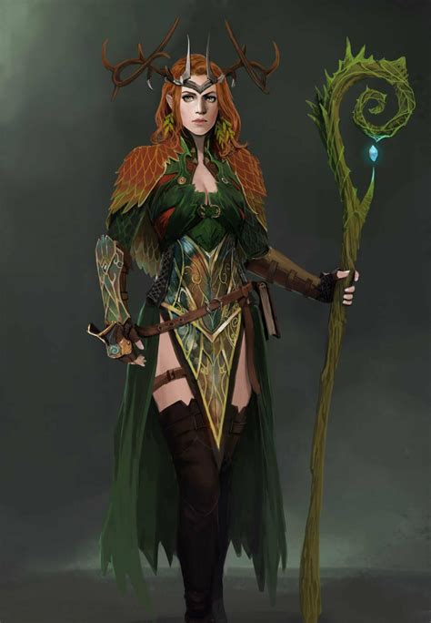 FAN ART GALLERY: Liberated | Female elf, Female elf druid, Concept art ...