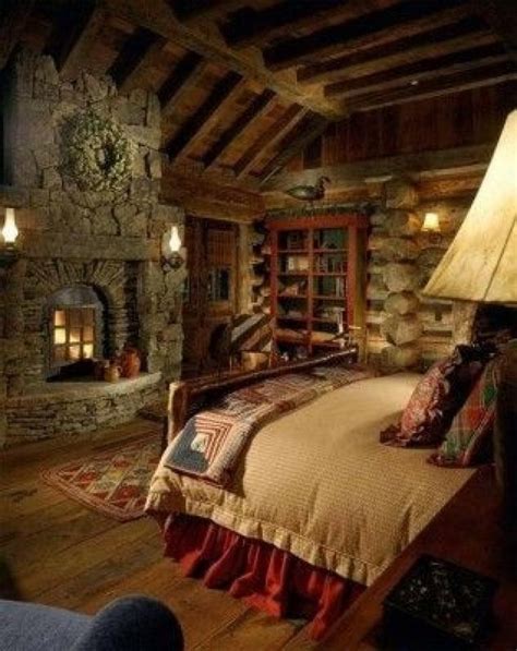 30+ RUSTIC FIREPLACE BEDROOM IDEAS FOR COZY BEDROOM TO WINTER | Log ...