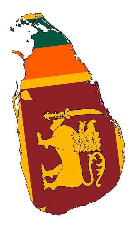 Large flag map of Sri Lanka | Sri Lanka | Asia | Mapsland | Maps of the ...