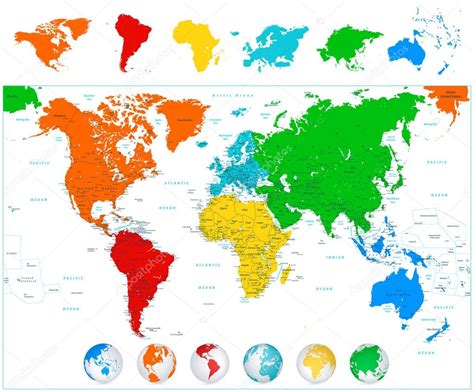 Continents Of The World Map With Countries