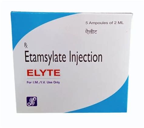 2ml Etamsylate Injection, 125 mg at Rs 24/box in Panchkula | ID: 2851953137033