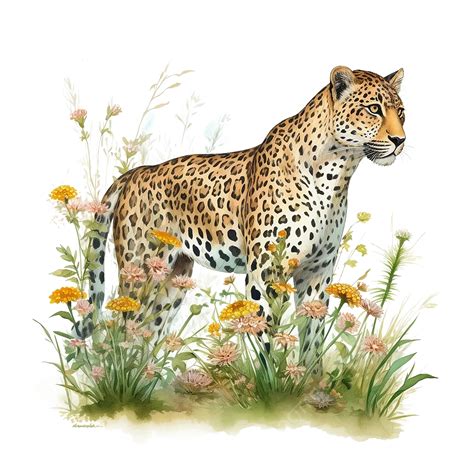 Watercolor Leopard Illustration, Watercolor Leopard, Leopard ...