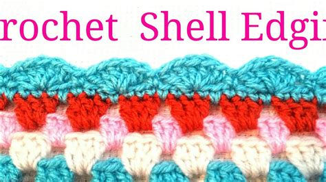 EASY CROCHET SHELL EDGING/TheCrochetworld - YouTube