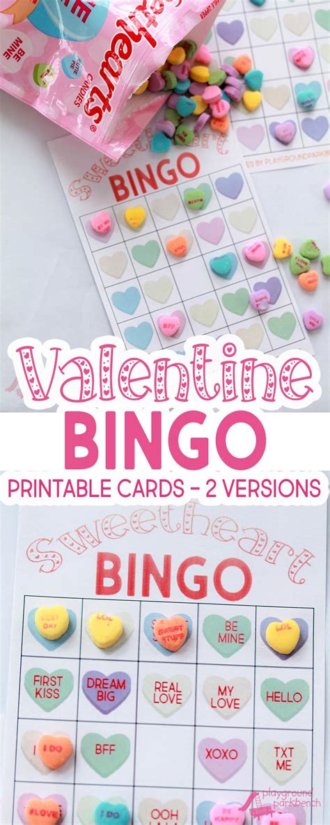 Conversation Hearts Valentine Bingo