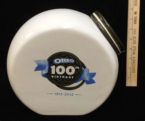 Oreo Cookie Jar Ceramic White 100 Year Birthday Anniversary w/ Lid Stopper 7.5" | eBay in 2022 ...