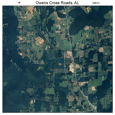 Aerial Photography Map of Owens Cross Roads, AL Alabama