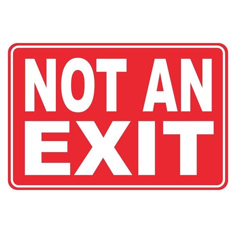 Free Printable No Exit Signs - Free Printable