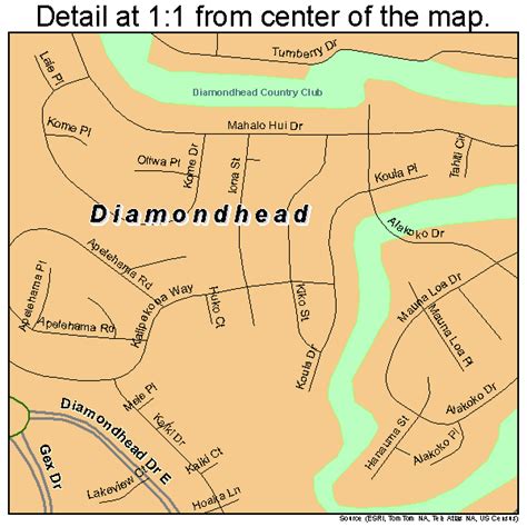 Diamondhead Mississippi Street Map 2819100