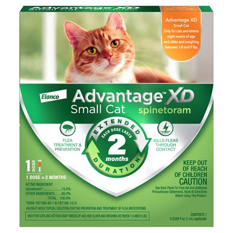 Advantage XD Small Cat 2-Month Flea Prevention, 1.8-9 lbs, 1 Dose - Walmart.com