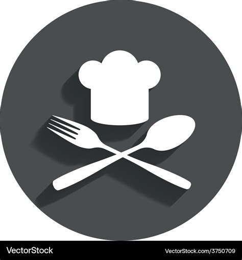 Chef hat sign icon cooking symbol Royalty Free Vector Image