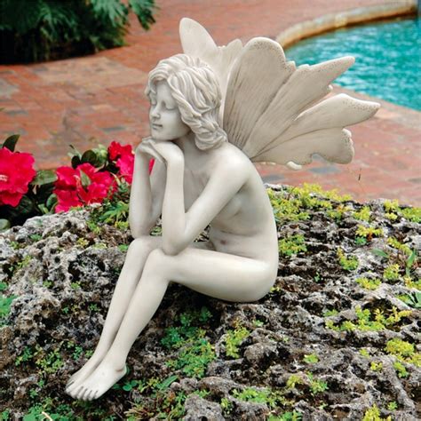 sitting garden fairy ornament male or female garden fairy ornaments ...