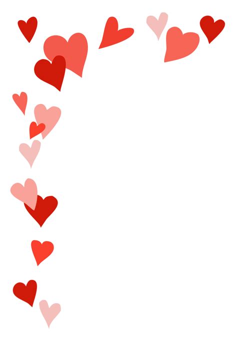 Girly Heart Border Romantic Valentine’s Graphics Free Clipart | PNG All