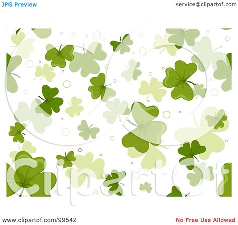 Royalty-Free (RF) Clipart Illustration of a Seamless Falling Clovers On ...