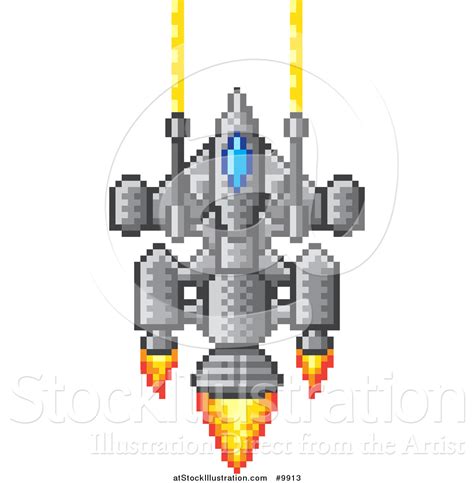 Vector Illustration of a Retro 8 Bit Pixel Art Video Game Styled ...