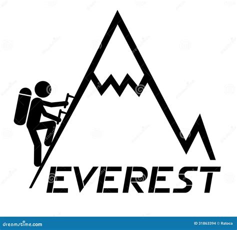 Climbing Everest Vector Illustration | CartoonDealer.com #31863394