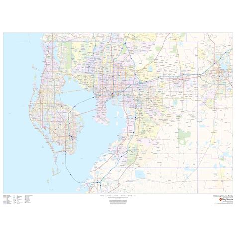 Hillsborough County, Florida by Map Sherpa - The Map Shop