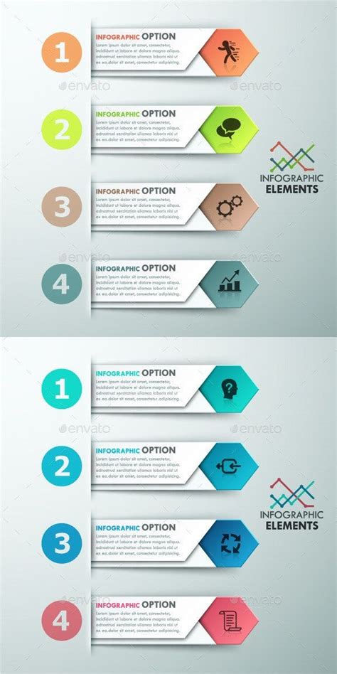 Modern Infographics Options Template (2 Colors) | Powerpoint design templates, Infographic ...