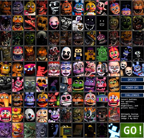 My ideal UCN roster with 100 (104?) characters : r/fivenightsatfreddys