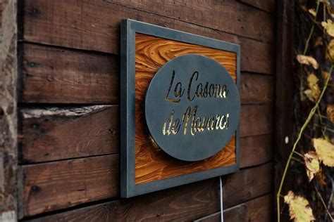 Beautiful Wood Sign With Led. Industrial Sign / Rustic Plaque. House ...