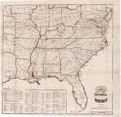 Civil War-era Historical War Map massively annotated by a doomed Union ...