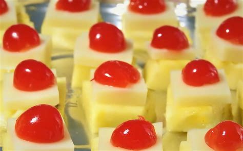 Pineapple Cheese Canape - Healthy Thai Recipes