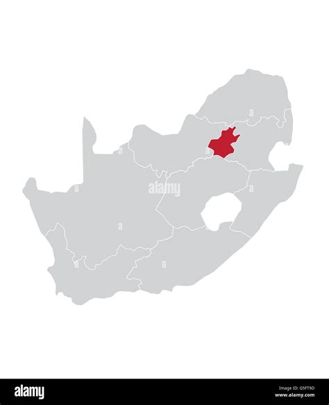 Map of Gauteng, South Africa Stock Photo - Alamy