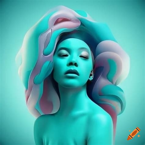 Turquoise digital art design by greshio